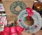 VINTAGE CONSOLIDATED NOVELTY CO. WREATH & ORIG BOX, LARGE PLASTIC BELLS -  PICK UP ONLY