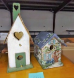 HAND PAINTED DECORATIVE BIRD HOUSES - PICK UP ONLY