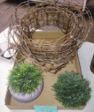 GRAPEVINE FENCING & FAUX PLANTS - PICK UP ONLY