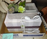 SCENTSY WAX WARMER with FAUX SUCCULENTS  (NEW)