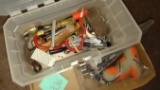 PLASTIC TOOLBOX with MISC. TOOLS - PICK UP ONLY