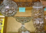 MOON & STARS PATTERN GLASSWARE  (Nice condition) - PICK UP ONLY