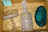 DECANTER & OTHER MISC. GLASSWARE  (NICE CONDITION) - PICK UP ONLY