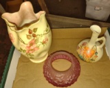 VINTAGE HAND PAINTED ITEMS - pick up only