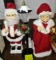 BATTERY OPERATED SANTA & MRS. CLAUS with LIGHT POST -  PICK UP ONLY