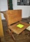 DECORATIVE WOODEN SCHOOL DESK -  PICK UP ONLY