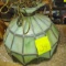 VINTAGE HANGING LEADED LIGHT -  PICK UP ONLY