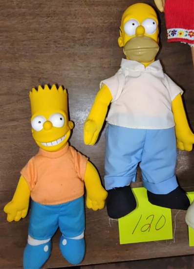 VINTAGE HOMER & BART SIMPSON DOLLS