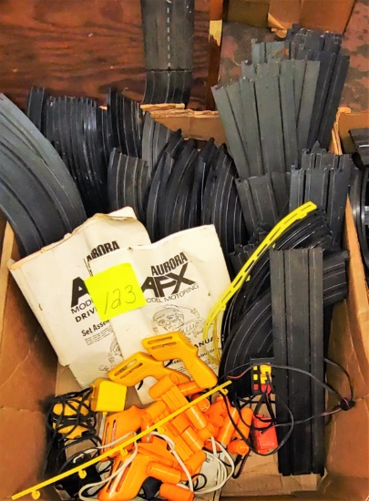 VINTAGE AURORA AFX MODEL MOTORING TRACK, ETC. "AS IS" (NOT COMPLETE) -  PICK UP ONLY