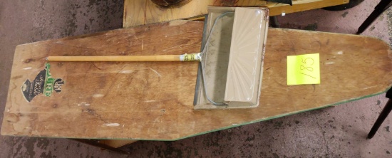 WOODEN IRONING BOARD, ETC. -  PICK UP ONLY