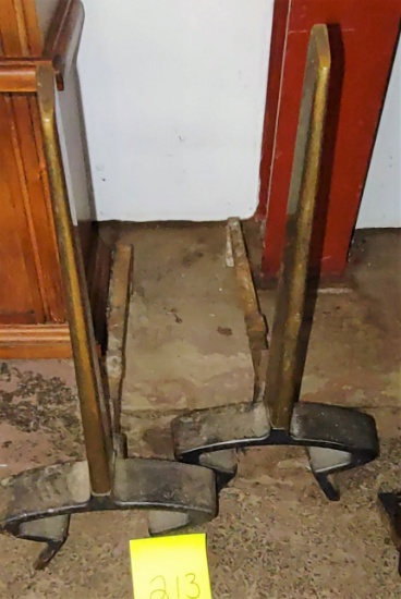 VINTAGE FIREPLACE ANDIRONS - PICK UP ONLY