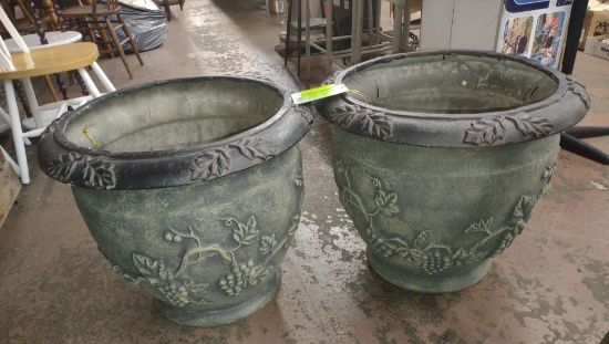 2 LARGE (21"X24") NEW EXTERIOR PLANTERS - PICK UP ONLY