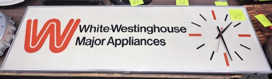 LARGE VINTAGE WESTINGHOUSE ADVERTISING CLOCK -  PICK UP ONLY