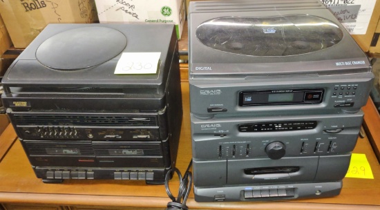 2 SMALL STEREOS (NO SPEAKERS) - PICK UP ONLY