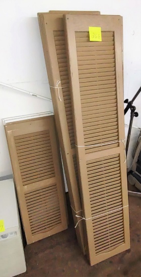 GROUP OF 67" X 14" PLASTIC SHUTTERS - PICK UP ONLY