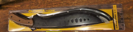 OLYMPIA TOOLS 18" CURVED MACHETE (NEW IN PACKAGE)