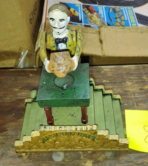 REPRODUCTION CAST IRON MAGICIAN BANK