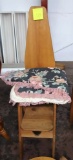 DECORATIVE WOODEN IRONING BOARD/STOOL -  PICK UP ONLY