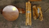 MISCELLANEOUS WOODEN TABLE LEGS, ETC. - PICK UP ONLY