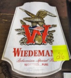 WIEDEMANN PLASTIC BEER ADVERTISING LIGHT (works ) -  PICK UP ONLY