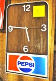 PEPSI ADVERTISING CLOCK -  PICK UP ONLY