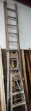 GROUP OF WOODEN LADDERS - PICK UP ONLY