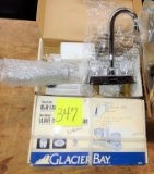 2 NEW GLACIER BAY FAUCETS (1 SEALED) - PICK UP ONLY