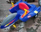 LIKE NEW LITTLE TYKES CHILD'S SIZE PEDAL JET AIRPLANE with ADJUSTABLE SEAT -  PICK UP ONLY