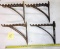 ANTIQUE CAST IRON WALL MOUNT HARNESS RACKS