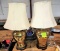 LARGE LAMPS (Pitting & tarnishing - shades need cleaned) - PICK UP ONLY