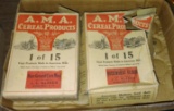 VINTAGE BURR GROUND CORN MEAL BOXES - PICK UP ONLY