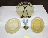 YELLOW DEPRESSION GLASS & MISC. - PICK UP ONLY