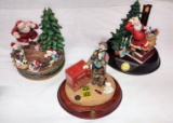 COCA-COLA FIGURINES with EMMETT KELLY (tree tops have chips) - PICK UP ONLY