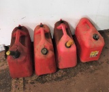 4 PLASTIC GAS CANS - PICK UP ONLY