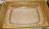 VINTAGE PRINCESS HOUSE FANTASIA POINSETTIA FROSTED CASSEROLE DISH (VERY NICE CONDITION)-PICK UP ONLY