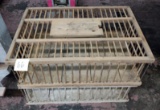 VINTAGE WOODEN CHICKEN CRATES  with (W.J. CARPENTER CO, BRIGHTWOOD, VIRGINIA) - PICK UP ONLY