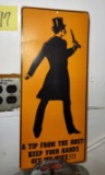 VINTAGE CARDBOARD SIGN - PICK UP ONLY