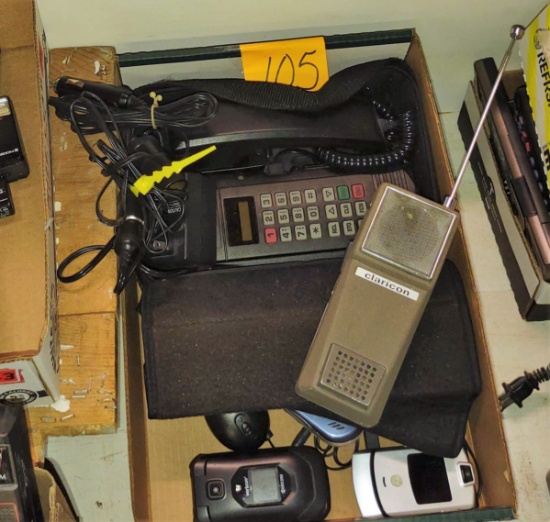 VINTAGE BAG PHONE, CLARICON WALKIE TALKIE, ETC. - PICK UP ONLY