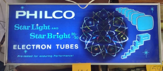VINTAGE PHILCO ADVERTISING LIGHT - PICK UP ONLY