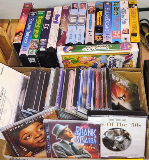 MUSIC DISCs & VHS MOVIES - PICK UP ONLY