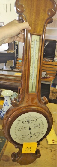 LARGE BAROMETER (Rount glass face cover missing) - PICK UP ONLY