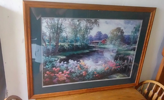 LARGE SCENIC FRAMED PRINT - PICK UP ONLY