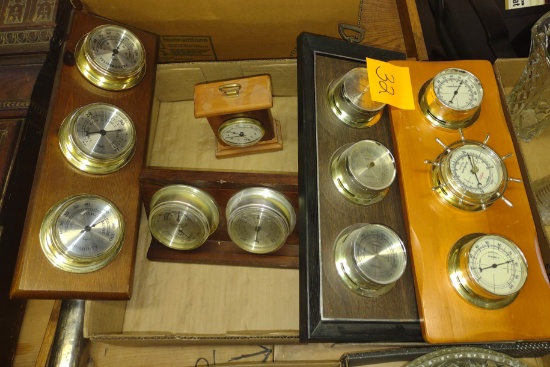 GROUP OF BAROMETERS - PICK UP ONLY