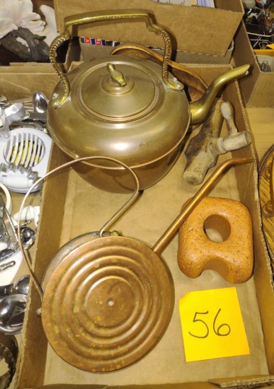 COPPER TEAPOT & WATERING CAN, ETC. - PICK UP ONLY