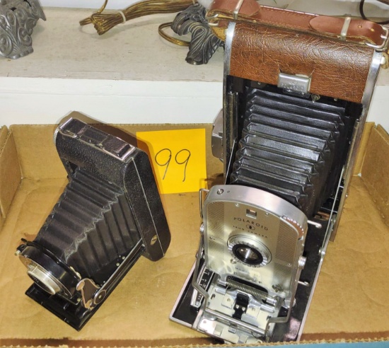 VINTAGE CAMERAS with POLAROID LAND CAMERA model 95