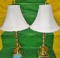 PAIR OF BRASS TABLE LAMPS - PICK UP ONLY