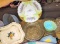 ANTIQUE BOWLS, GLASS TRAYS, ETC. - PICK UP ONLY