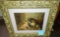 ANTIQUE GOLD GILT FRAME with DOG & CHILD PRINT - PICK UP ONLY