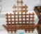 VINTAGE FOLK ART WOODEN WALL RACK - PICK UP ONLY