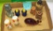 VINTAGE S&P's, ART GLASS OWL, ETC. -